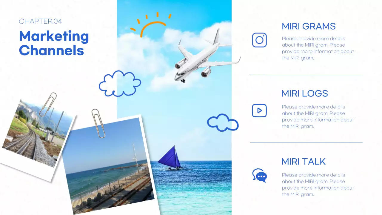 블루 모던 여행 계획 프레젠테이션
