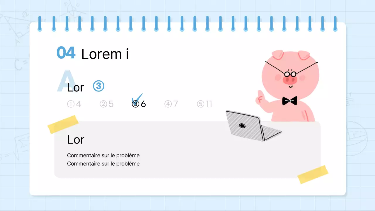 Matériel scolaire de mathématiques kitsch en bleu clair et jaune