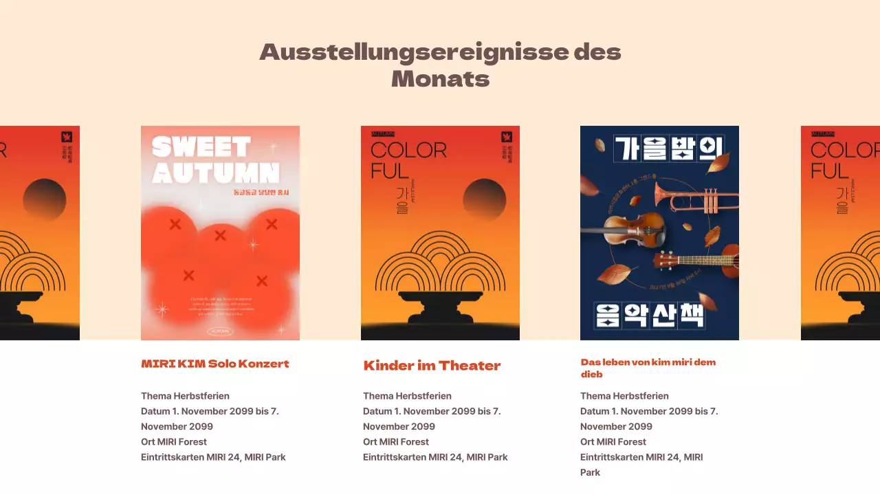 Förderung eines einfachen lokalen Tourismus-Newsletters mit orangefarbenen Akzenten