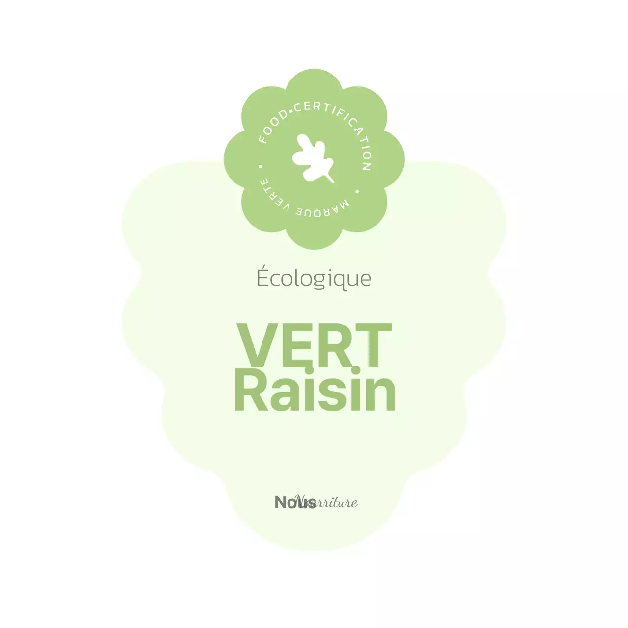 Concevoir une étiquette d'emballage pastel et jolie pour le raisin-fraise