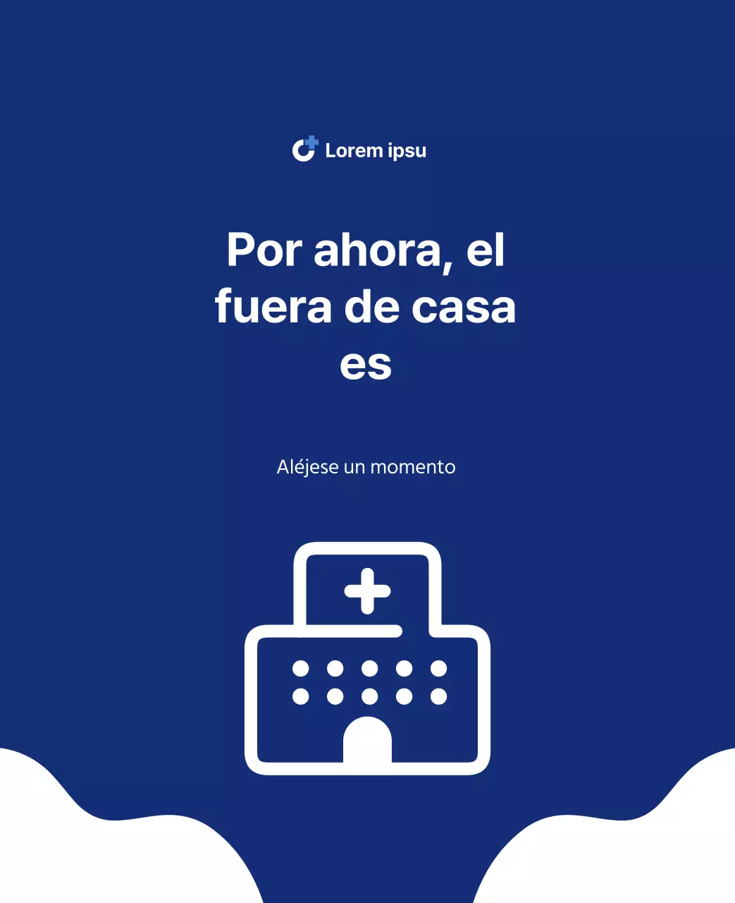 Calendario sencillo con ilustraciones limpias en azul