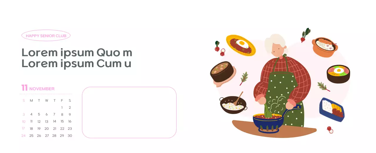 Business calendar with beautiful illustrations