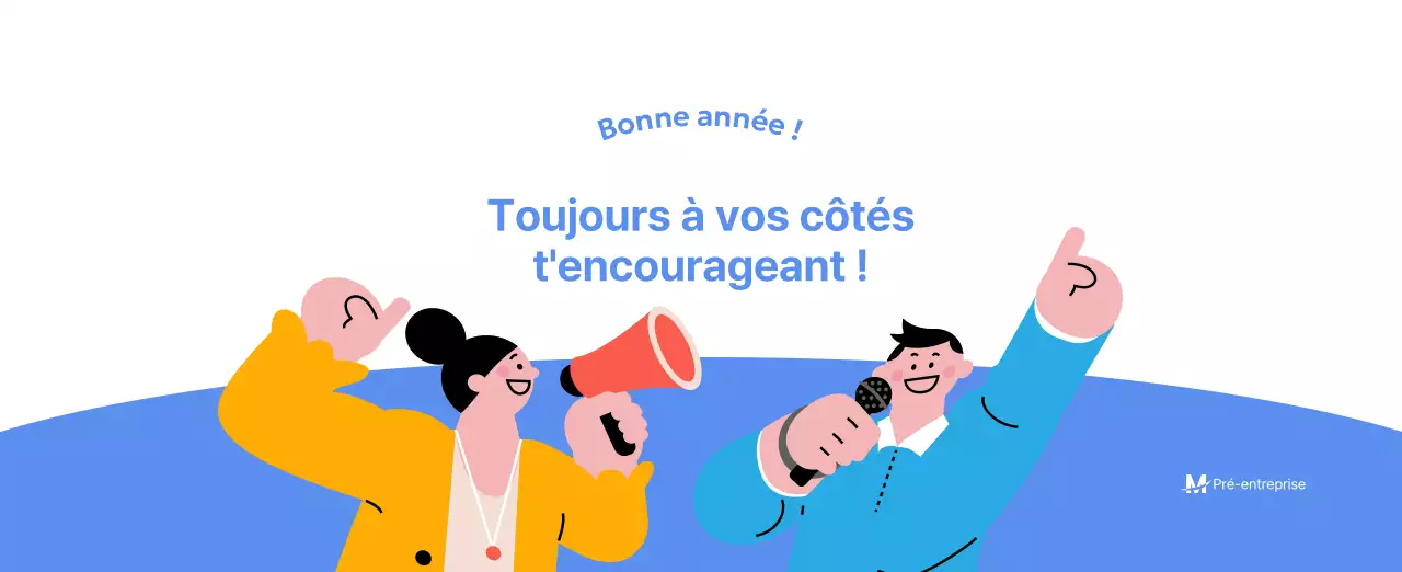 Calendrier de motivation avec des illustrations énergiques et des citations positives sur un fond bleu clair