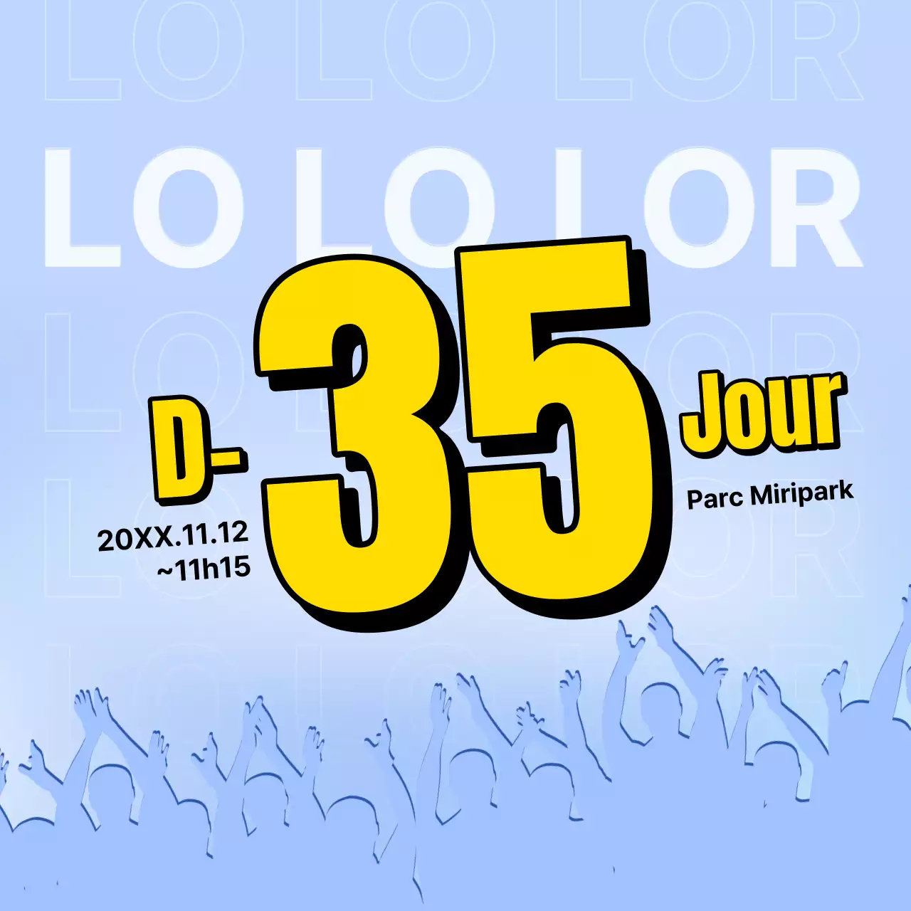 Promouvoir un festival de musique kitsch en bleu clair