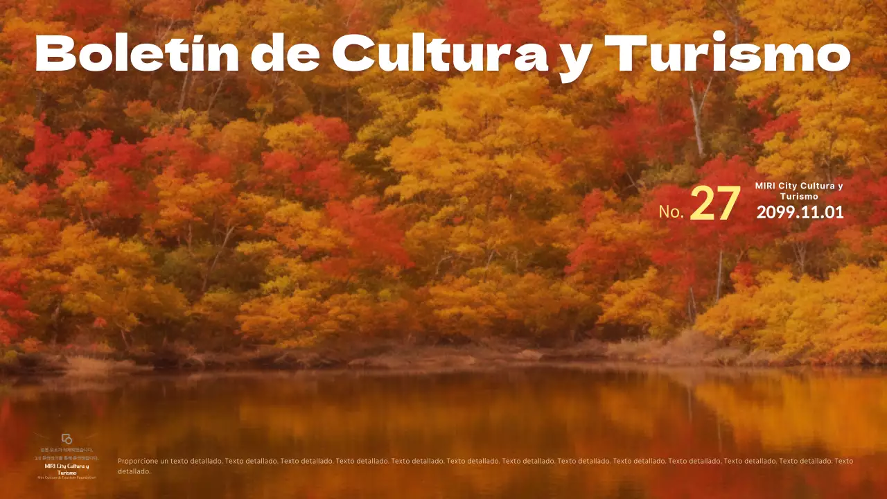 Promover un sencillo boletín turístico local con acentos naranjas