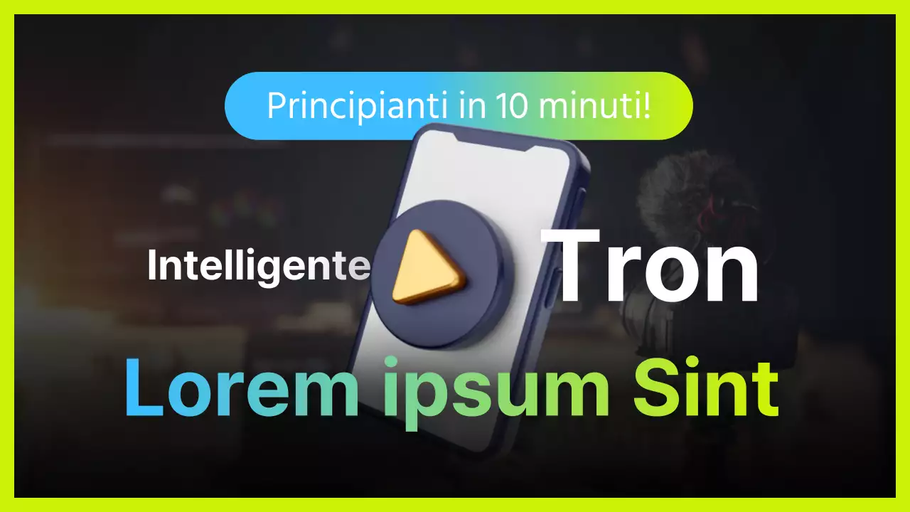 Semplice tutorial di montaggio video per smartphone in chartreuse e azzurro