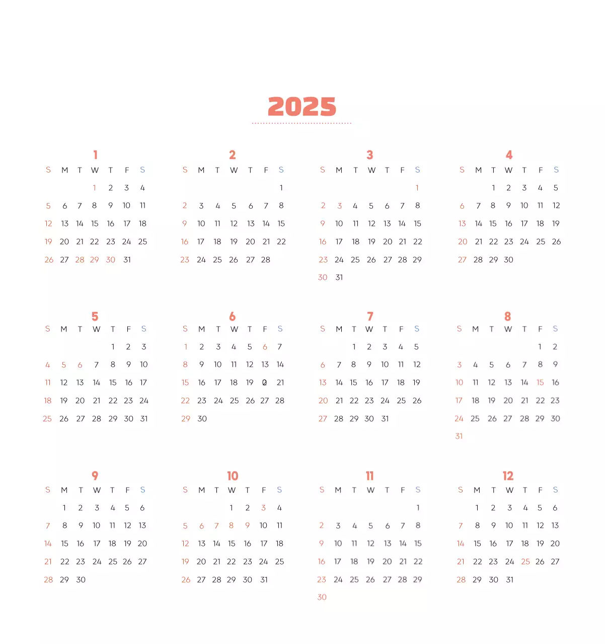 Calendario di lavoro con splendide illustrazioni