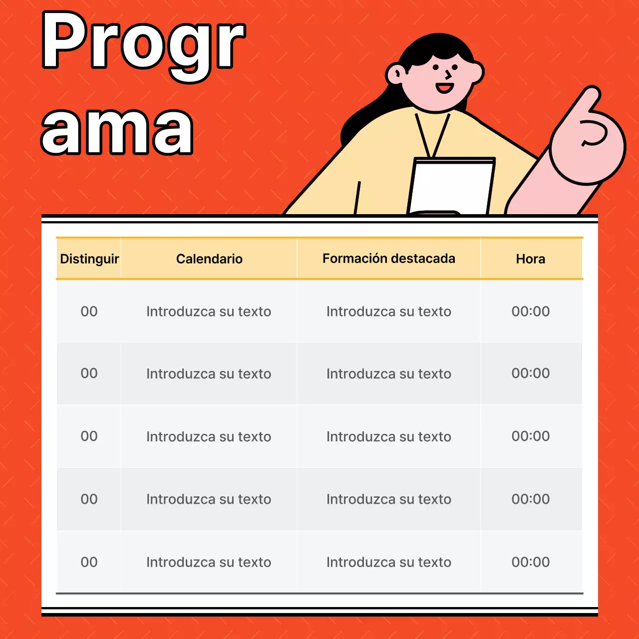 Una sencilla campaña naranja de contratación de becarios emprendedores