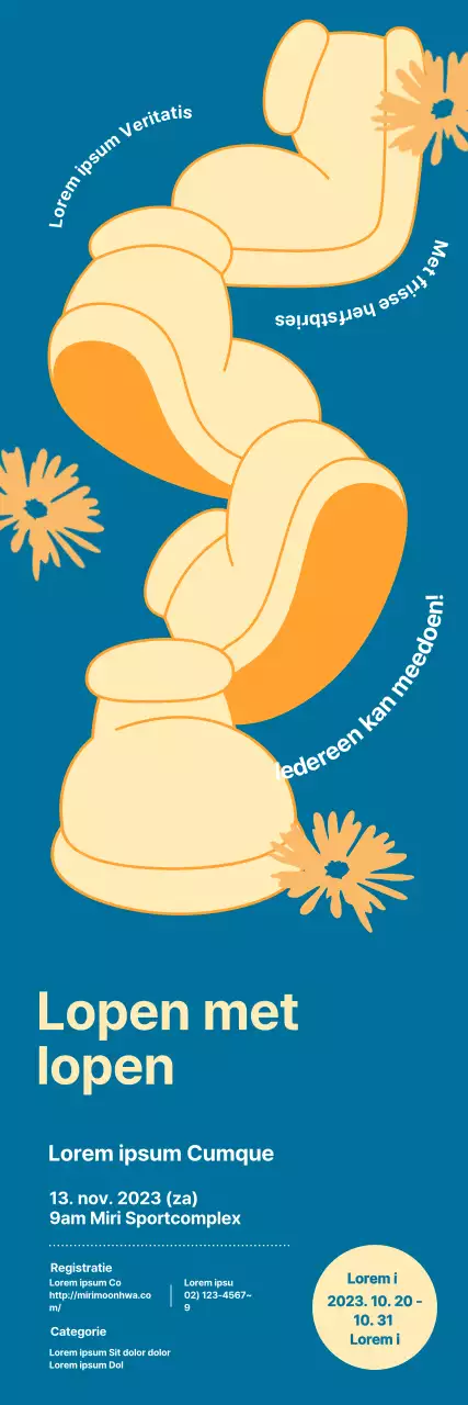 Promoot je wandelevenement met een eenvoudige en uitnodigende look