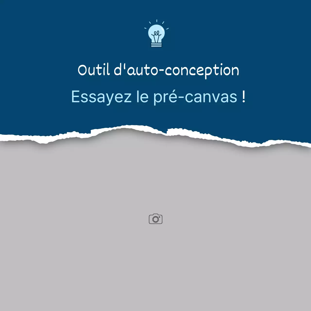 Un briefing simple sur le produit en bleu et bleu clair