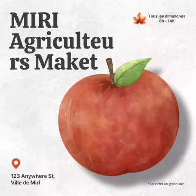 Promouvoir un marché local blanc et minimaliste