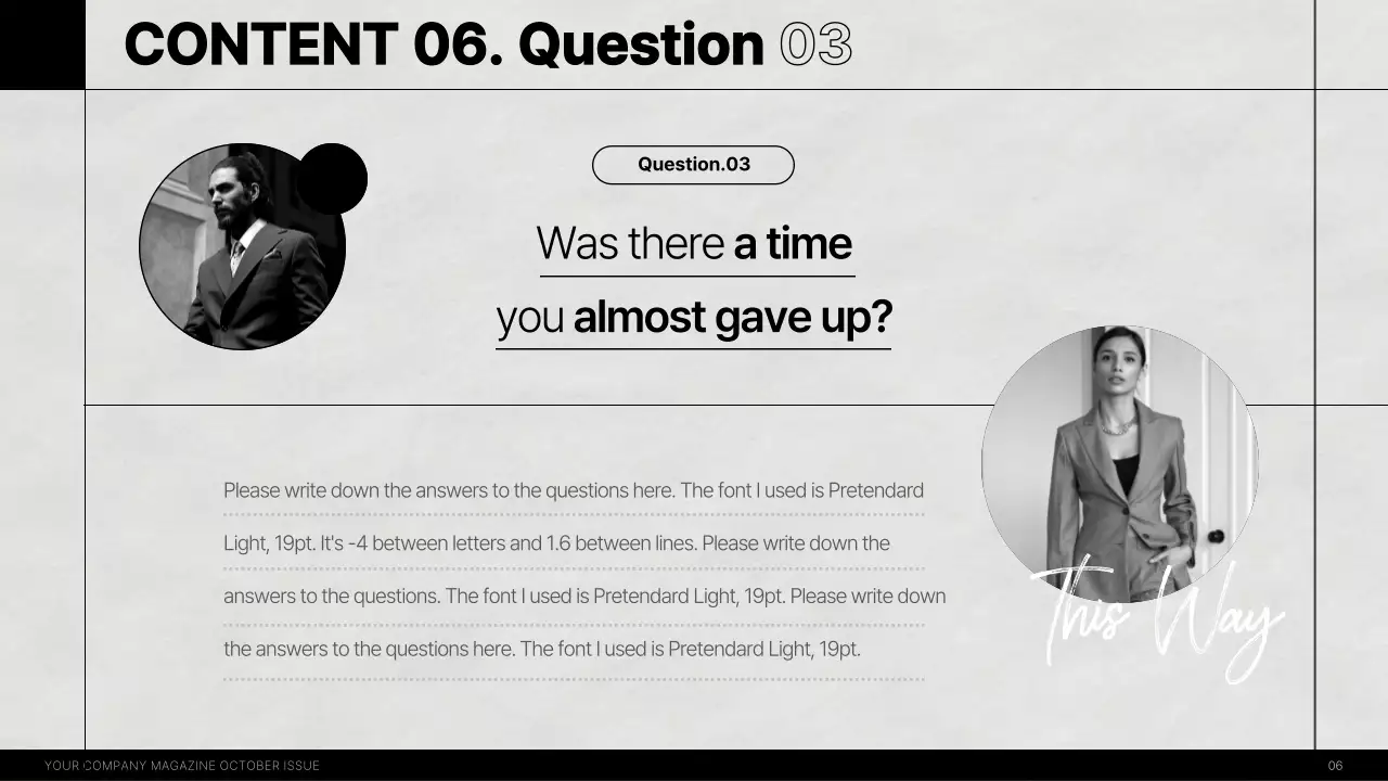 Black Modern Employee Interview Announcement Presentation