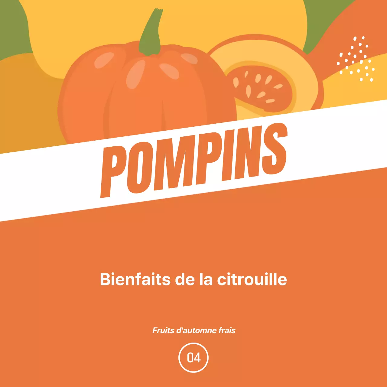 Promouvoir les fruits de saison avec une touche d'orange et de vert