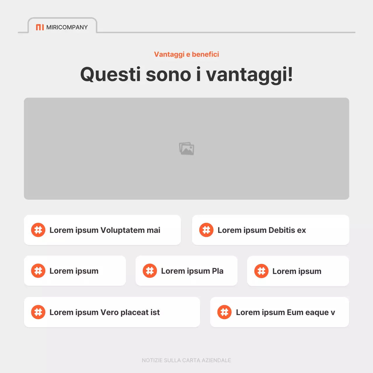 Un semplice annuncio di lavoro aziendale in rosso e grigio