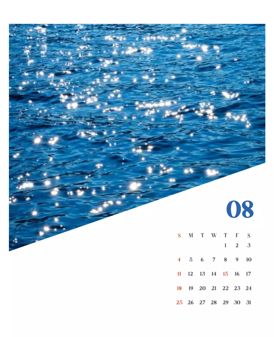 Calendrier hospitalier avec photos de paysages saisonniers