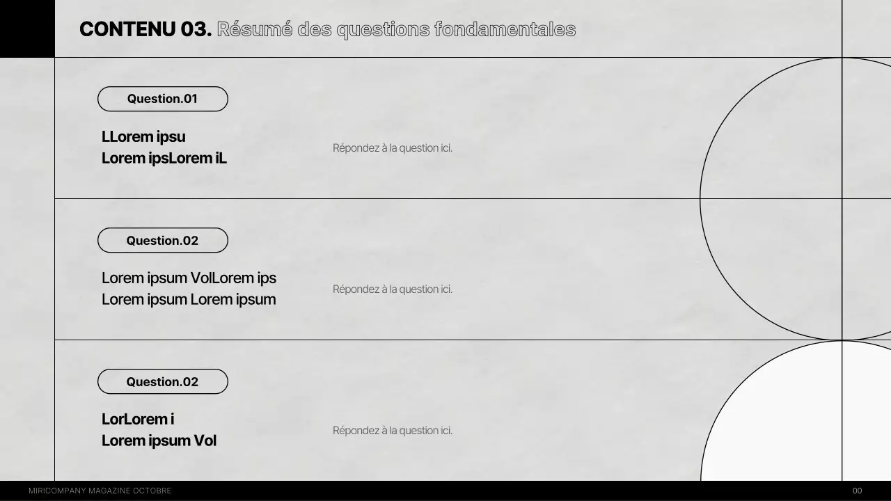 Un magazine d'entretien interne moderne en noir et blanc