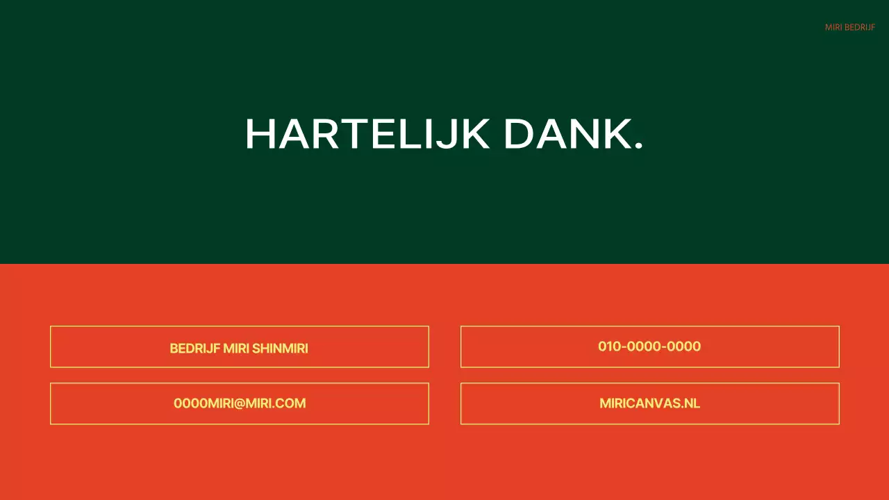 Eenvoudige vergaderagenda in oranje en groen