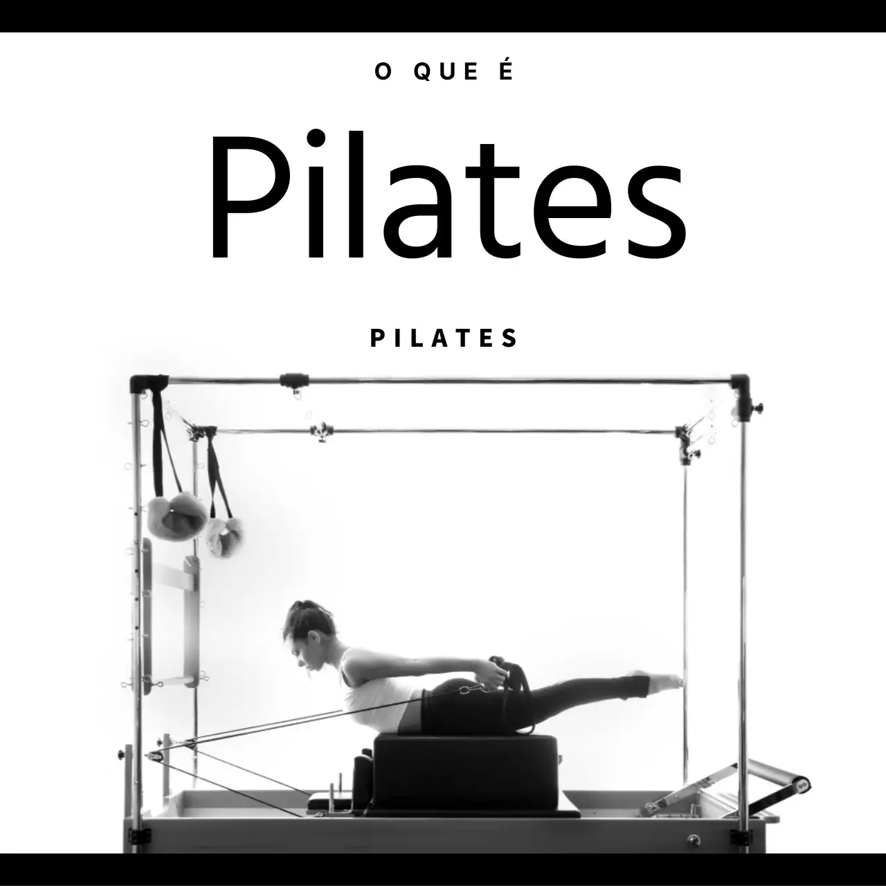 Promover o Pilates moderno em preto