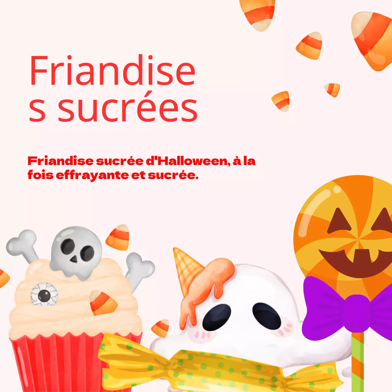 Promouvoir les déguisements d'Halloween en blanc et orange