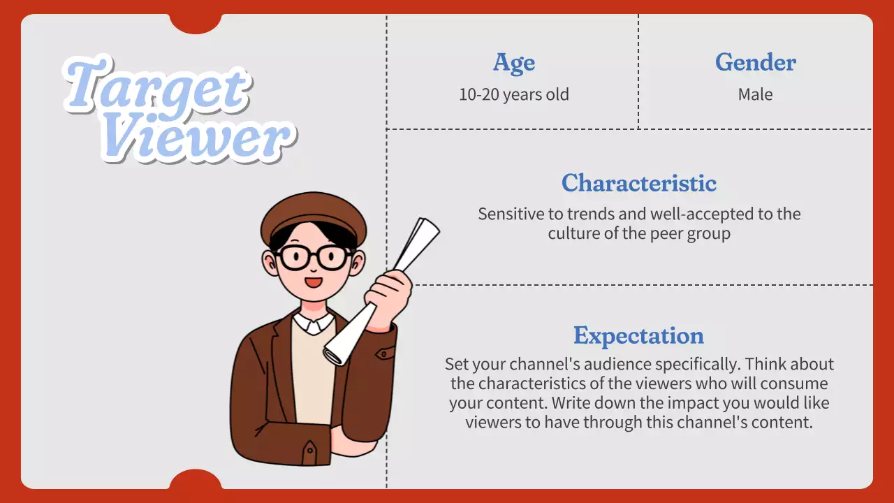 레드 모던 비디오 플래너 프레젠테이션