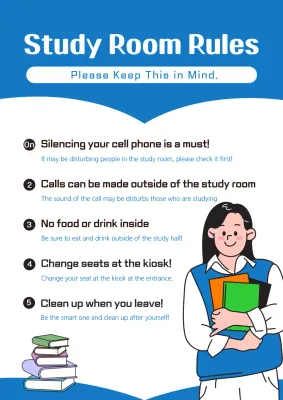 Blue's simple study room guidelines