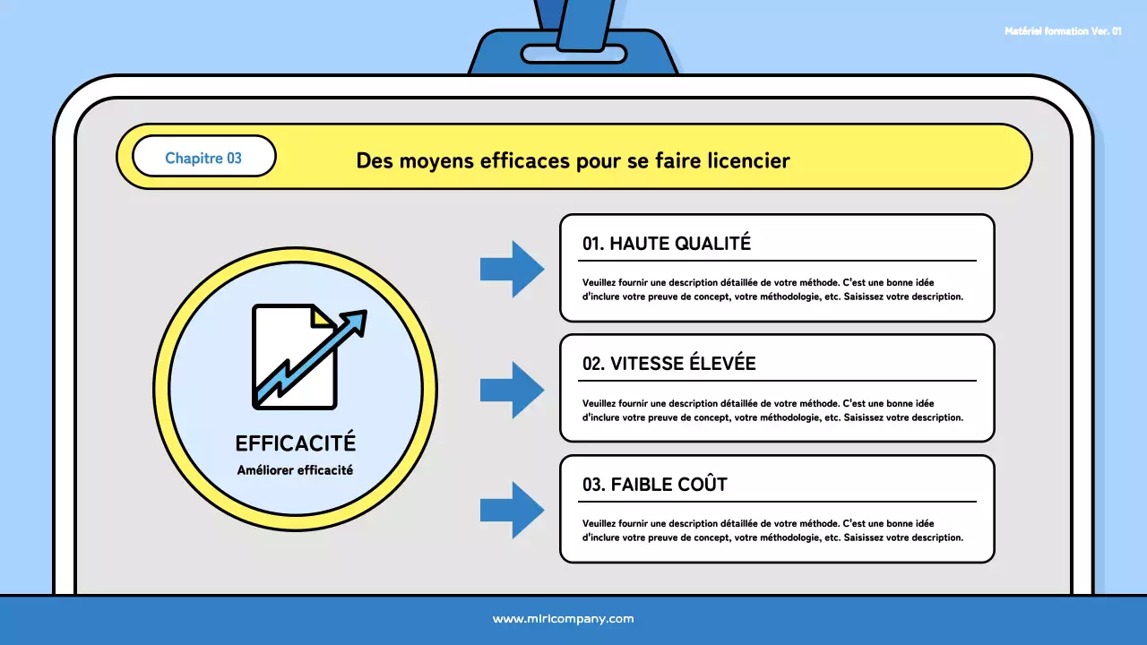 Un joli jeu de formation pour les nouveaux embauchés en bleu clair et noir