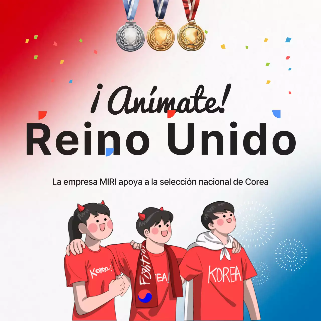 Promover un sencillo acto de animación rojo y azul