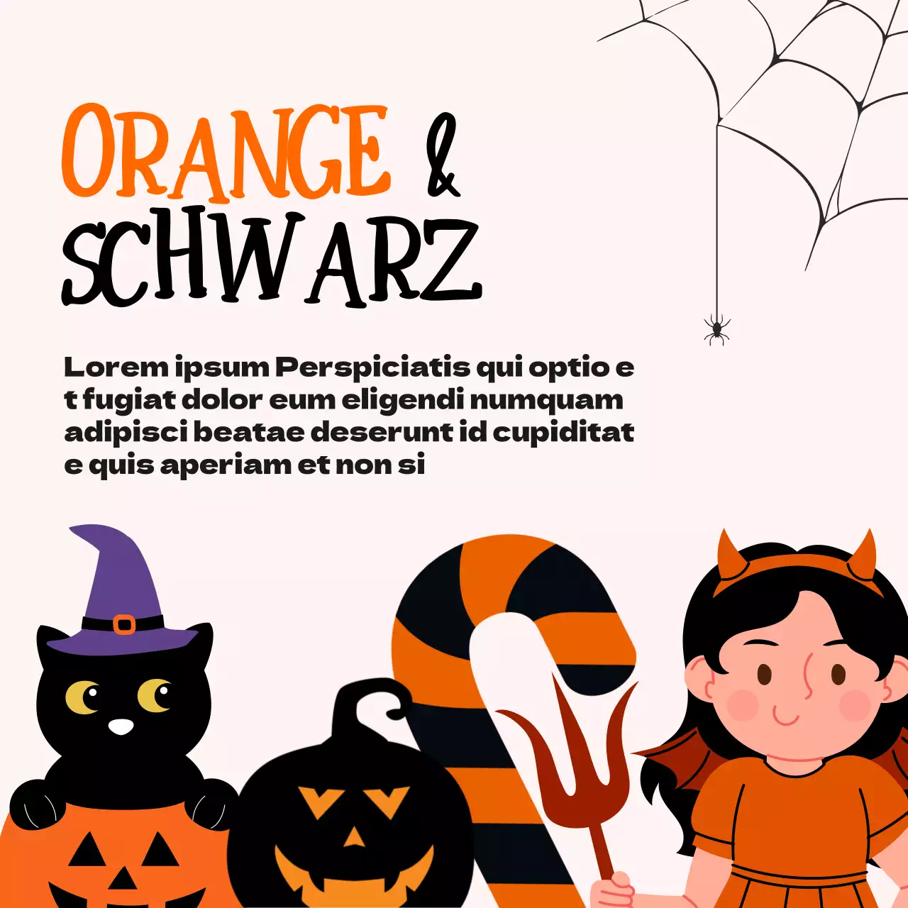 Fördern Sie trendige Halloween-Kostüme in Weiß und Orange
