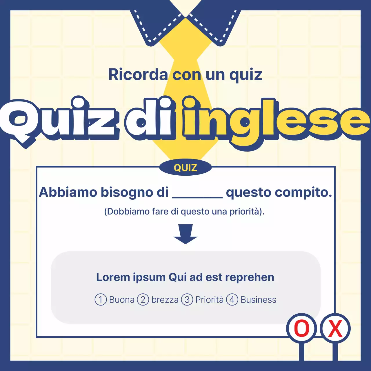  Un piano di inglese commerciale kitsch con sfondo giallo