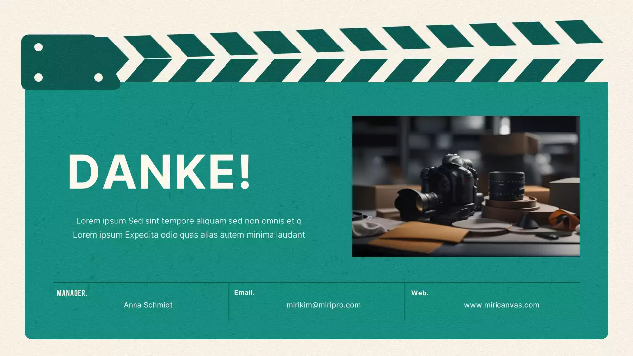 Vintage Video Content Brief in Grün und Beige