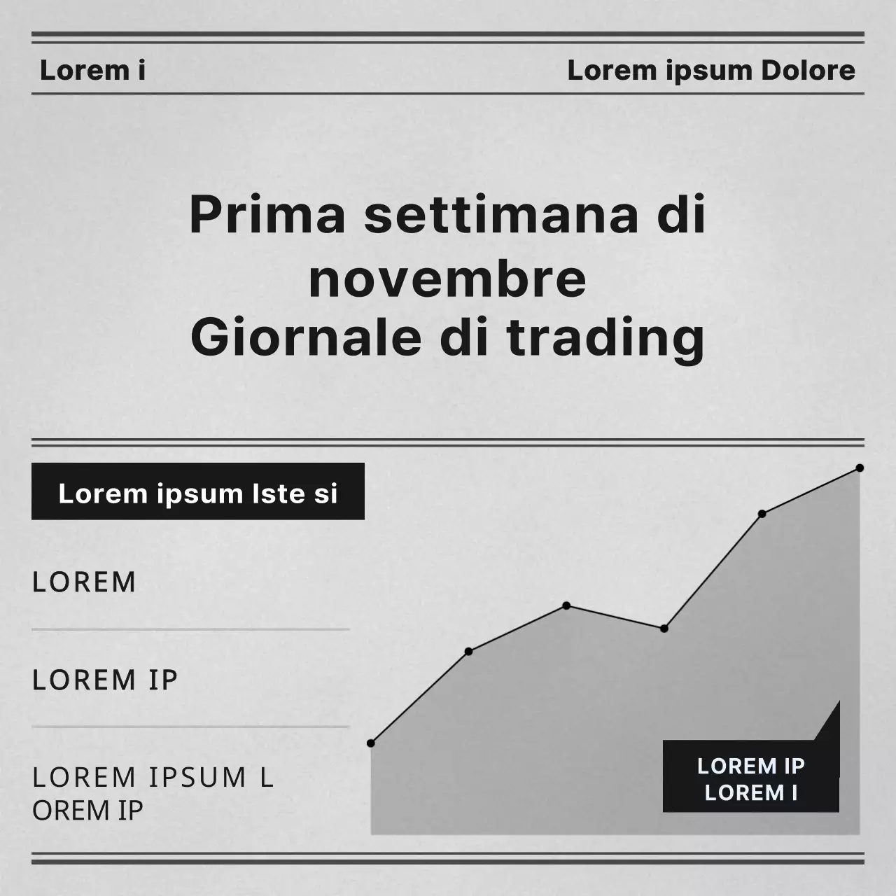 Un semplice giornale di bordo grigio e nero