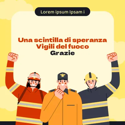 Una semplice promozione rossa e gialla a favore dei vigili del fuoco