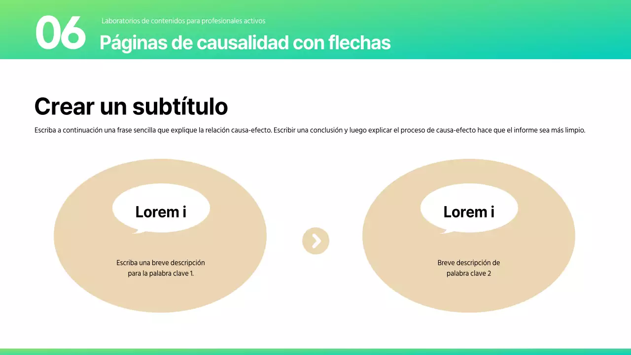 Una variedad de informes de diseño en una moderna combinación de colores menta y beige