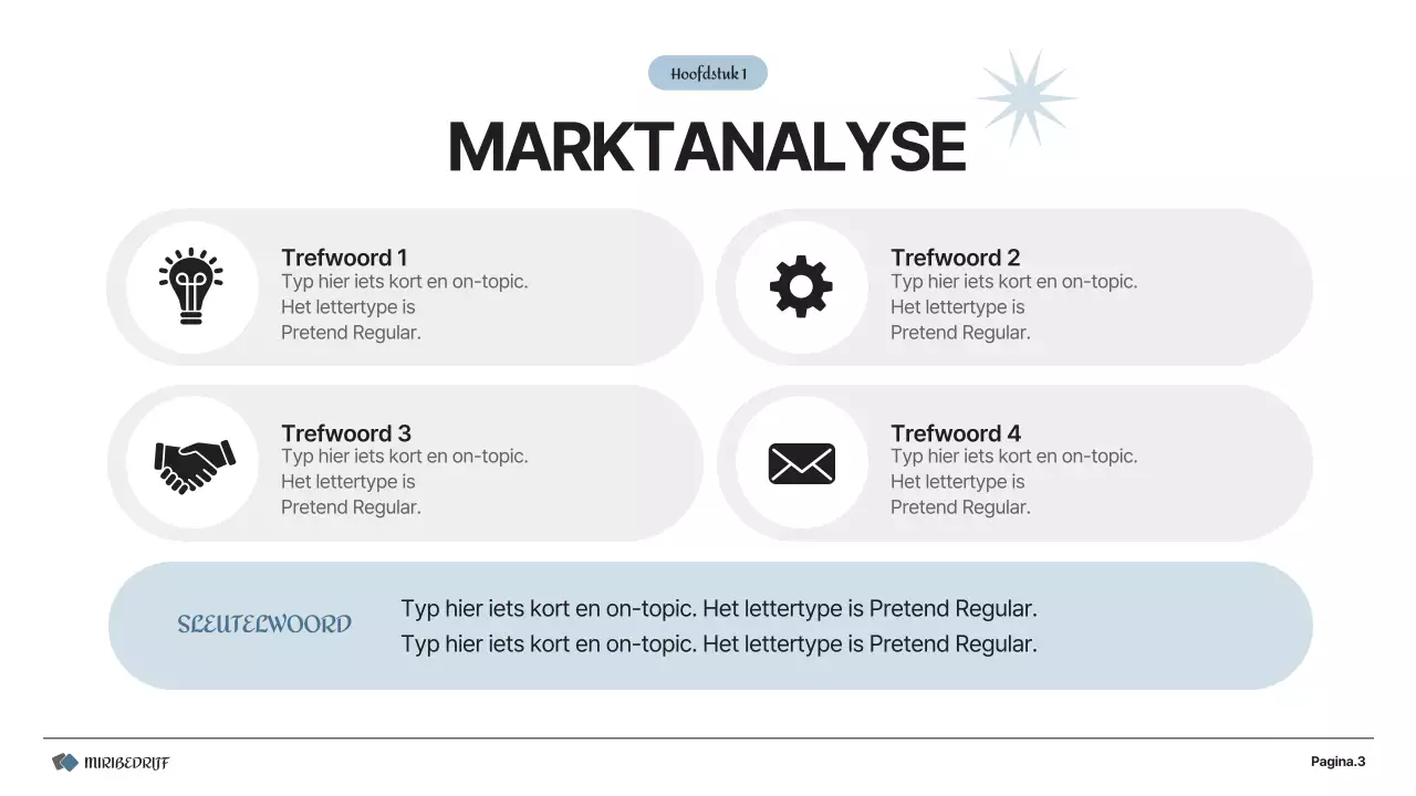 Een eenvoudig ondernemingsplan in grijs en wit