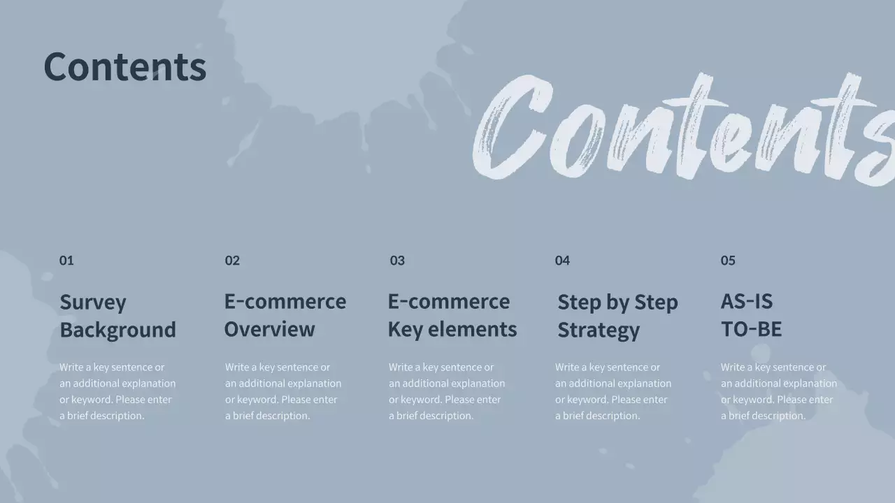 Navy Professional E-Commerce Report Presentation