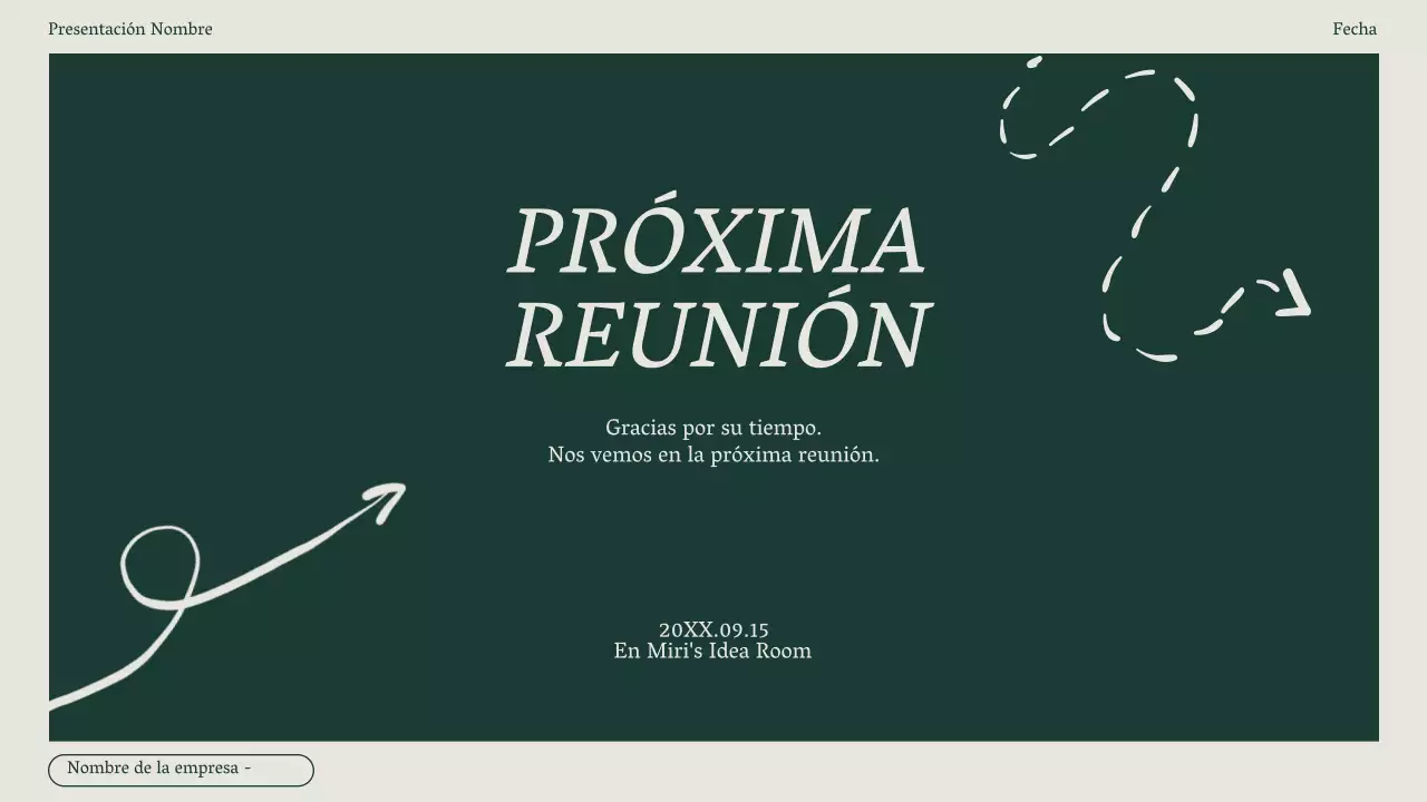 Informe minimalista de actas de reuniones de marketing en verde y beige