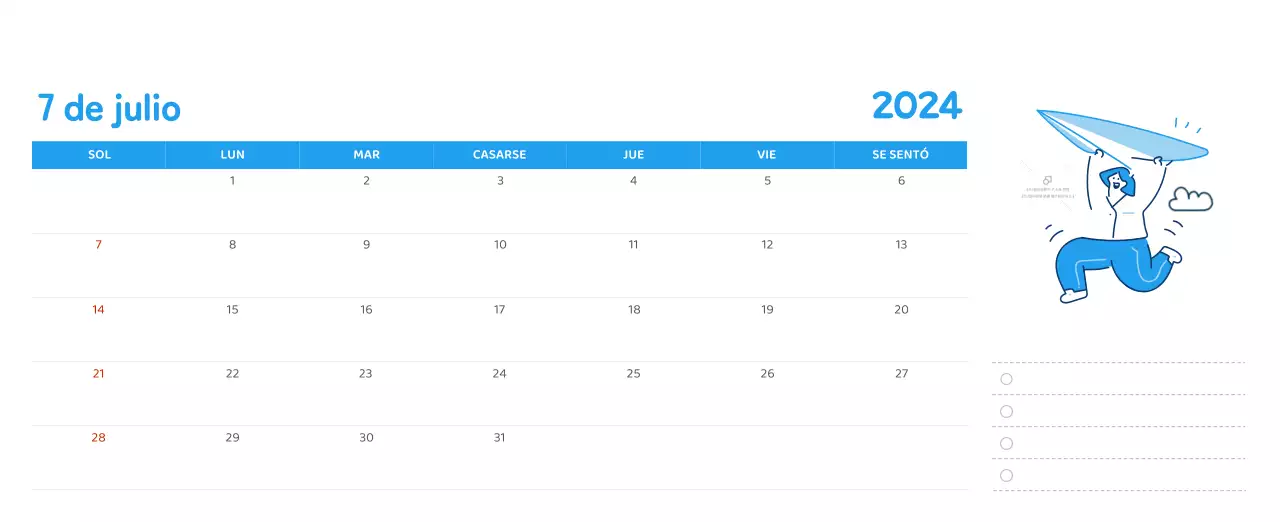 Un calendario con ilustraciones llenas de color y emoción