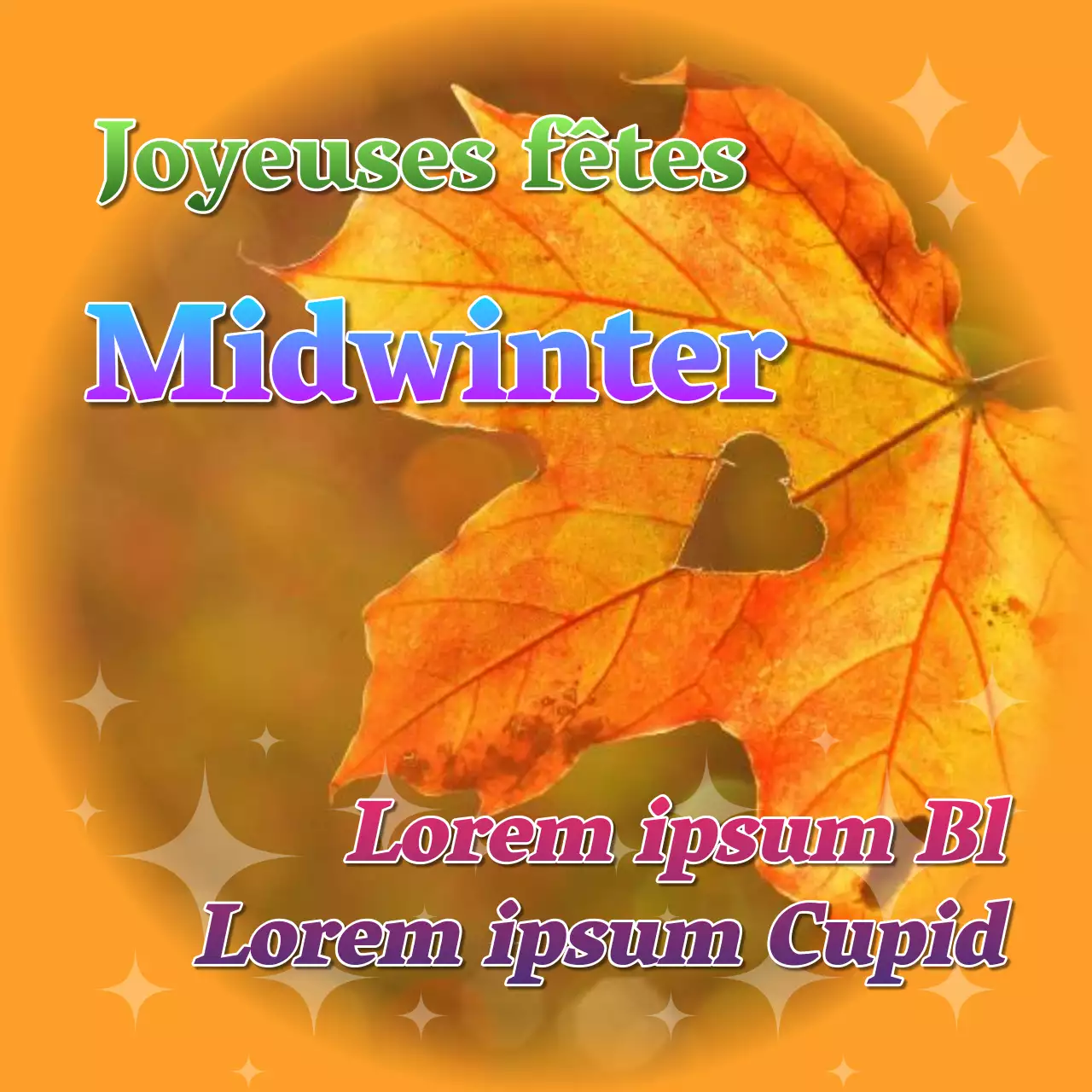 Promotion de la fête de la mi-automne de Chuseok pour les personnes âgées de classe B aux couleurs orange et arc-en-ciel