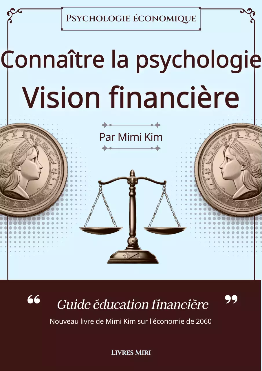 Couverture luxueuse de livre financier en bleu clair et marron