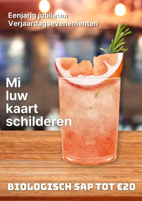 Promoot een minimalistisch cafémenu in oranje en bruin