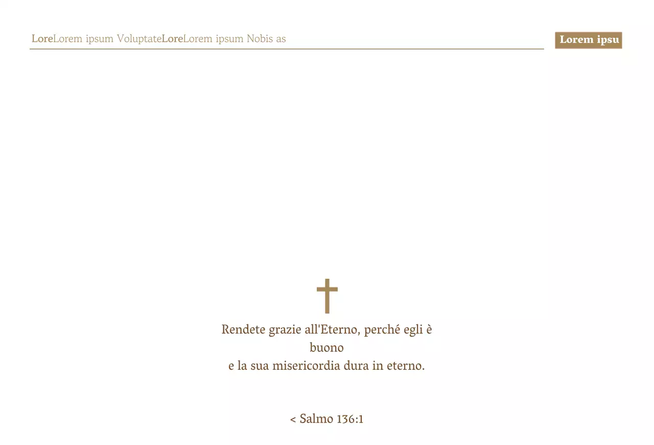 Elegante invito al servizio del Ringraziamento con testo marrone e immagine della croce