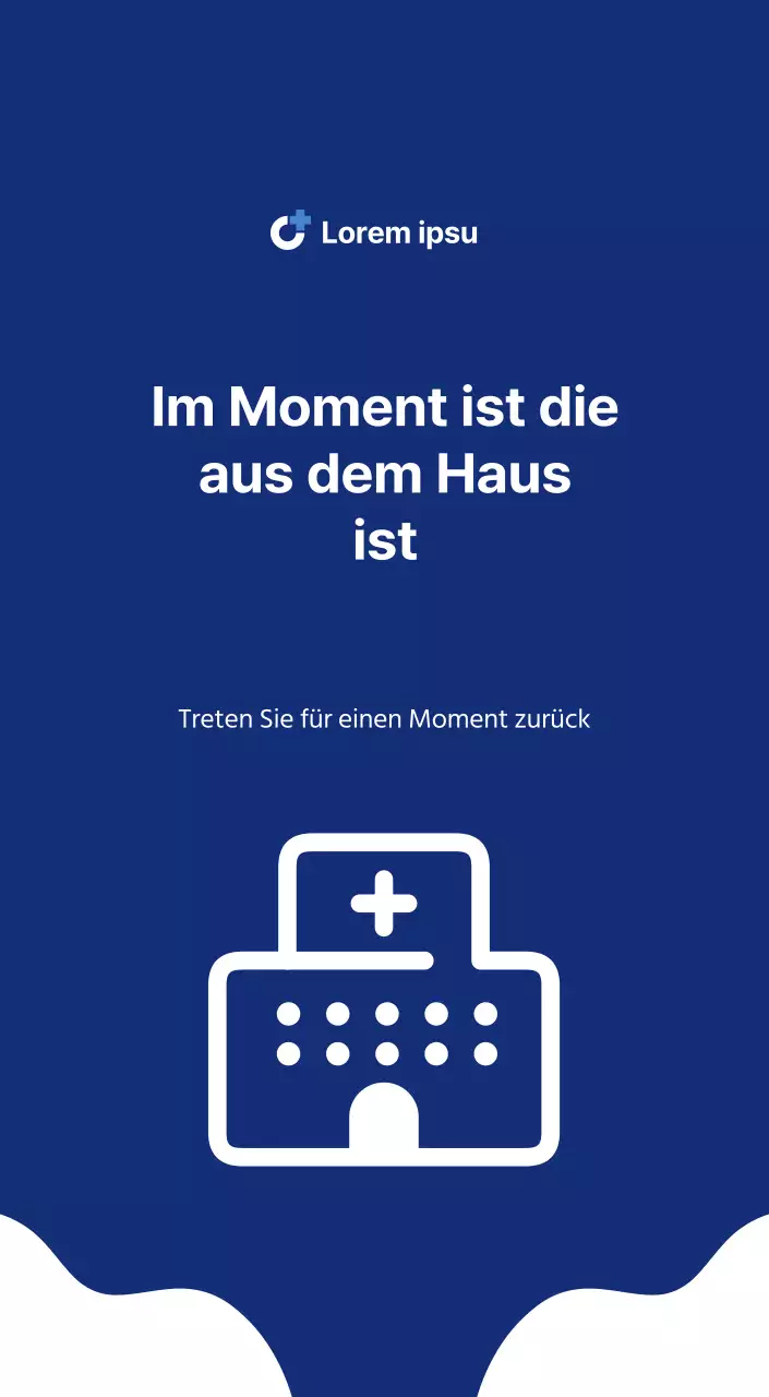 Einfacher Kalender mit klaren Illustrationen in Blau