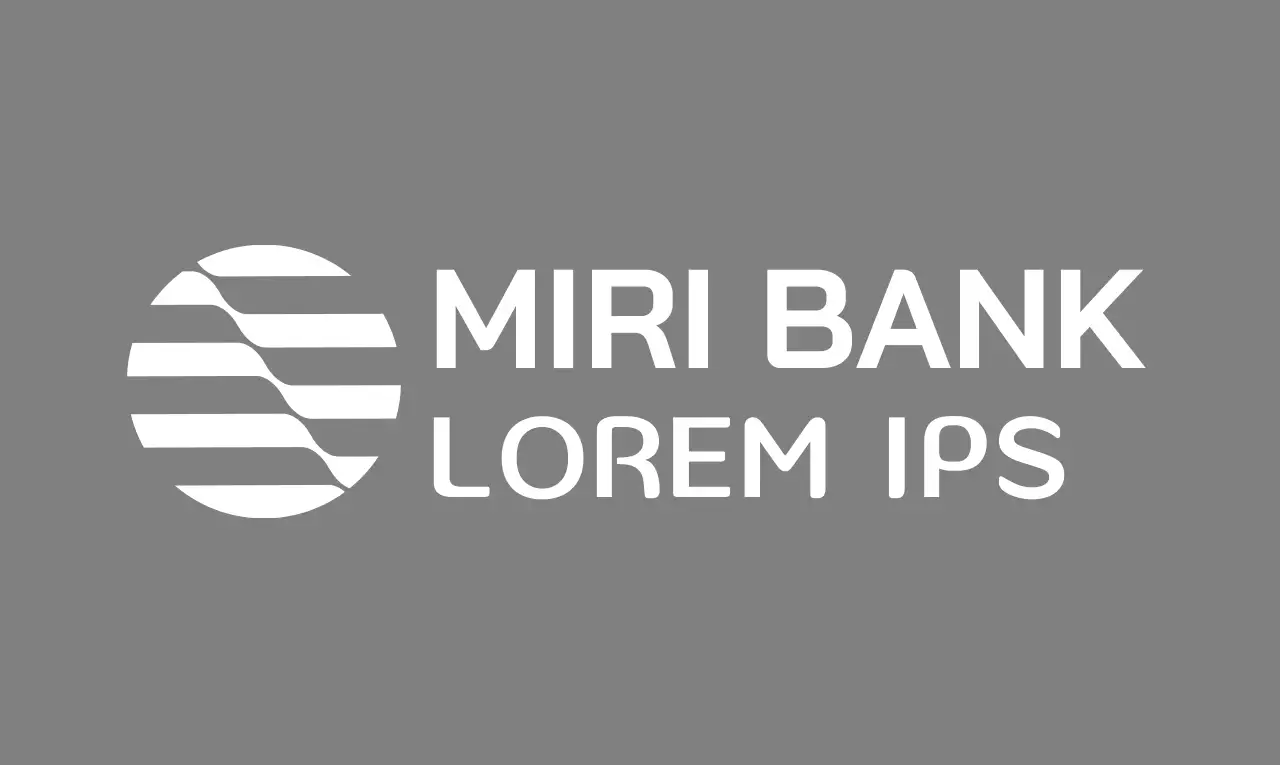 Circular geometric bank logo