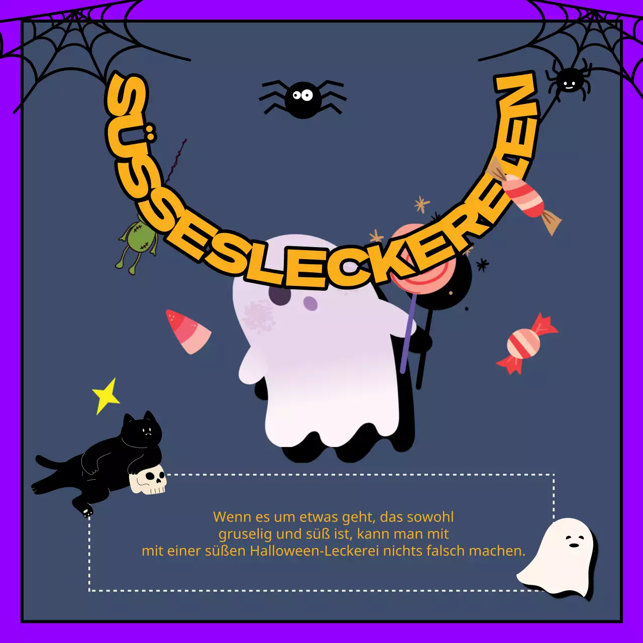 Fördern Sie fantastische Halloween-Dekorationsideen in Lila und Orange