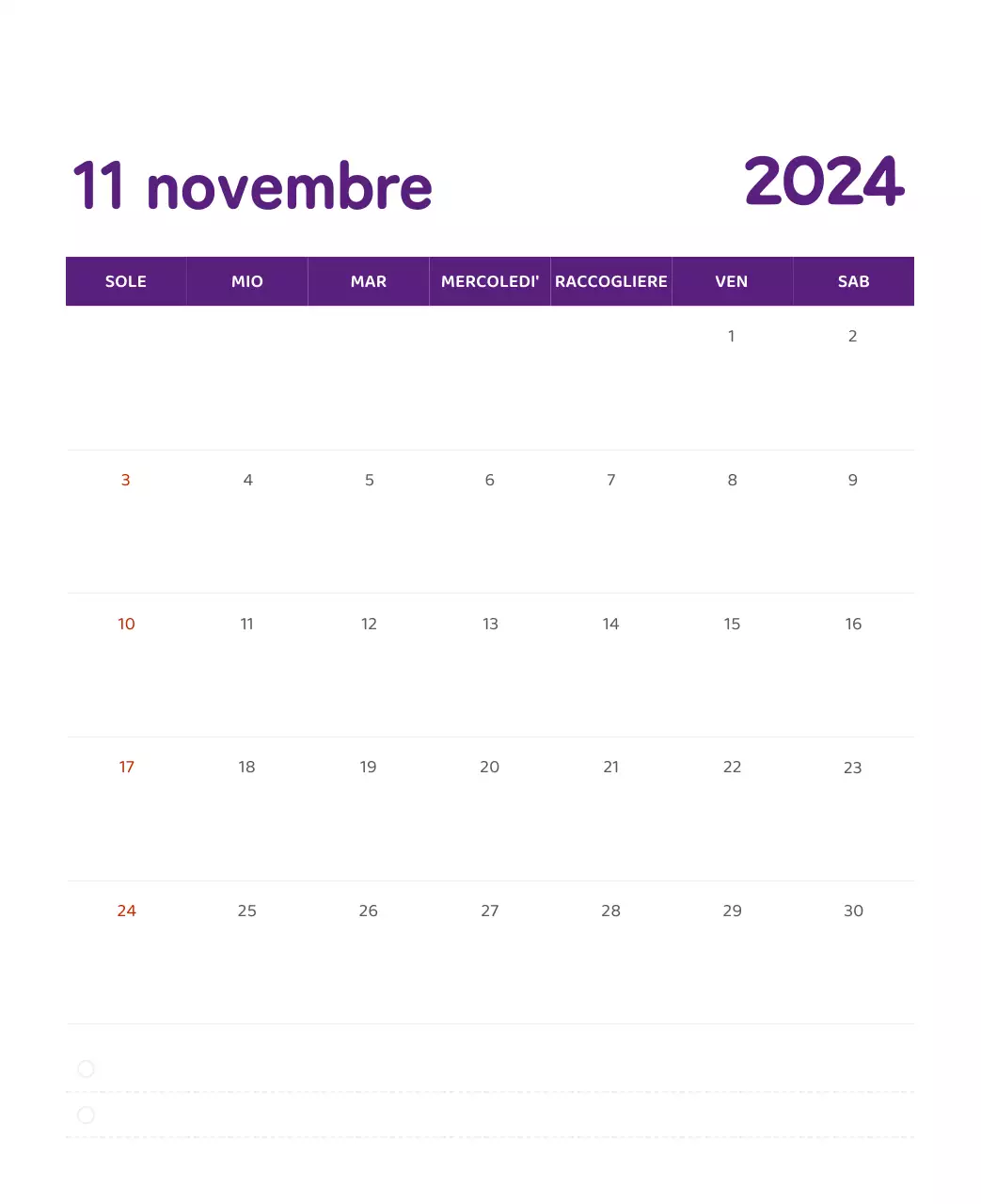 Un calendario con illustrazioni colorate ed emozionali