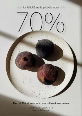 Promuovere un evento di vendita moderno in avorio e nero