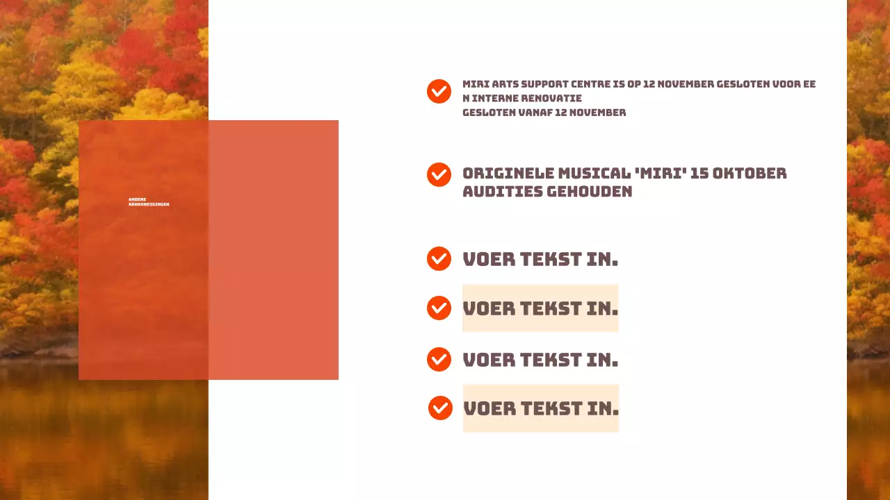 Promoot een eenvoudige nieuwsbrief over lokaal toerisme met oranje accenten