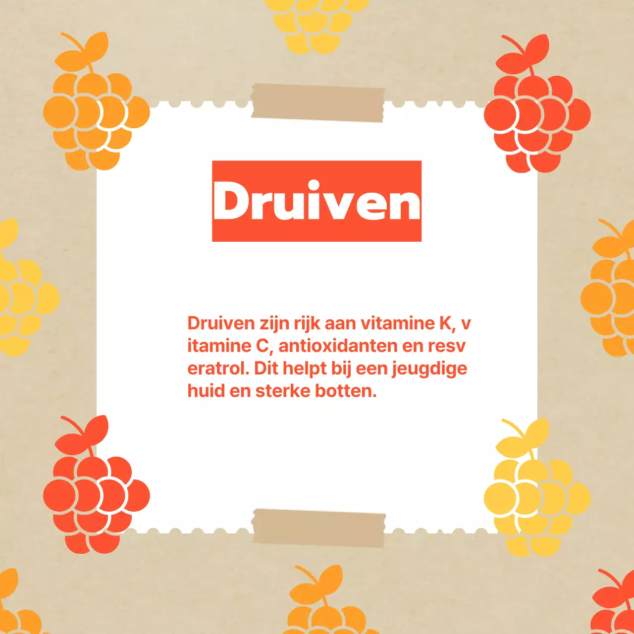 Promoot klassieke herfstvruchten in geel en oranje