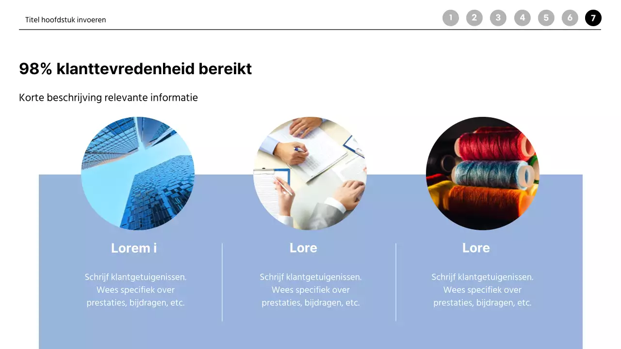 Modern vergaderbedrijf bedrijfsprofiel in blauw
