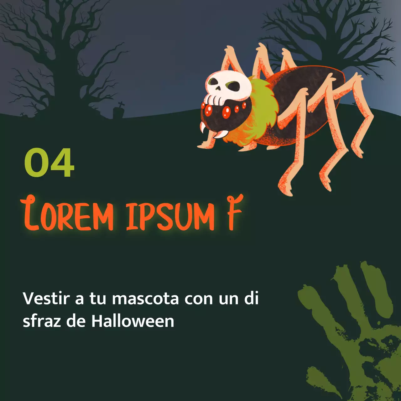 Presentamos el disfraz de ciencia ficción verde y naranja para Halloween